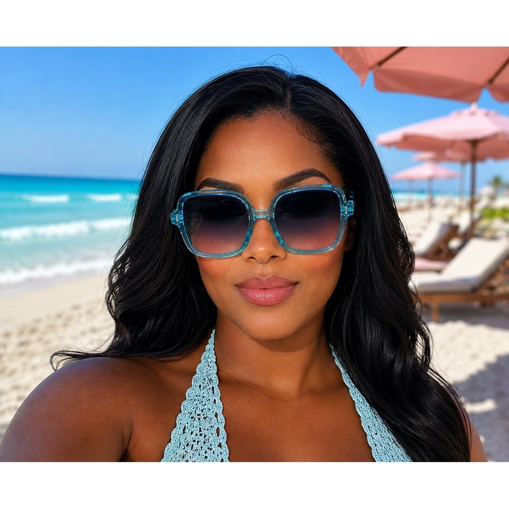 Sunglasses Women Blue Aesthetic Shades UV Protection For women